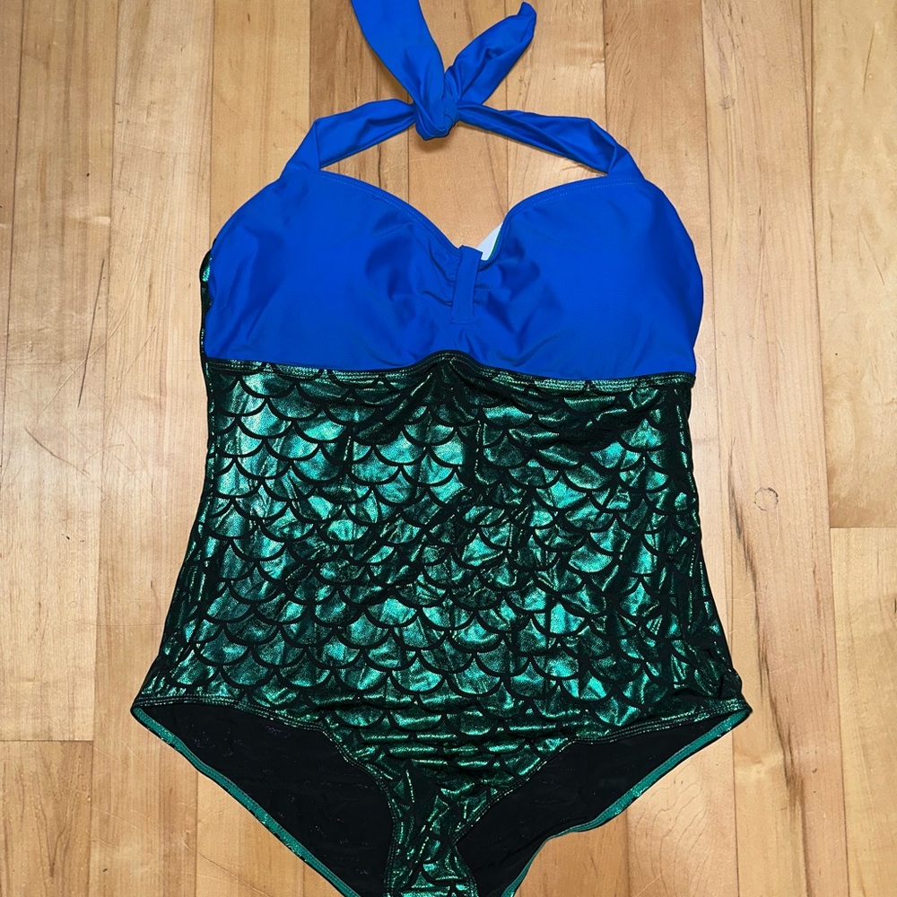 Blue and Green Mermaid Swimsuit